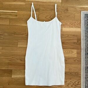 Little white ribbed dress